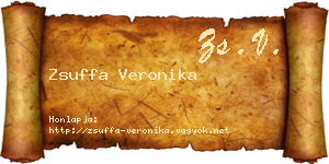 Zsuffa Veronika névjegykártya