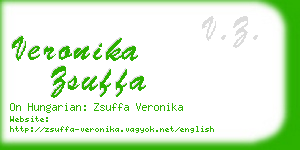 veronika zsuffa business card